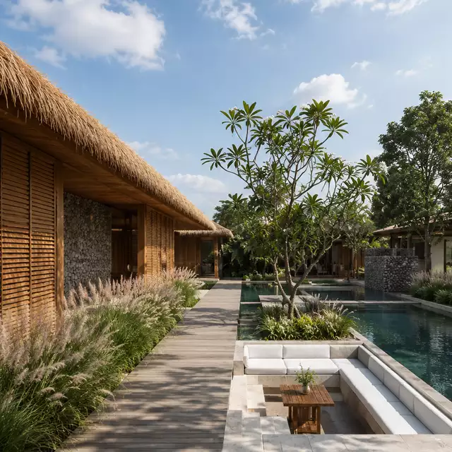 ออกแบบบ้านพักอาศัย จังหวัดกาญจนบุรี โดย Grid Architect